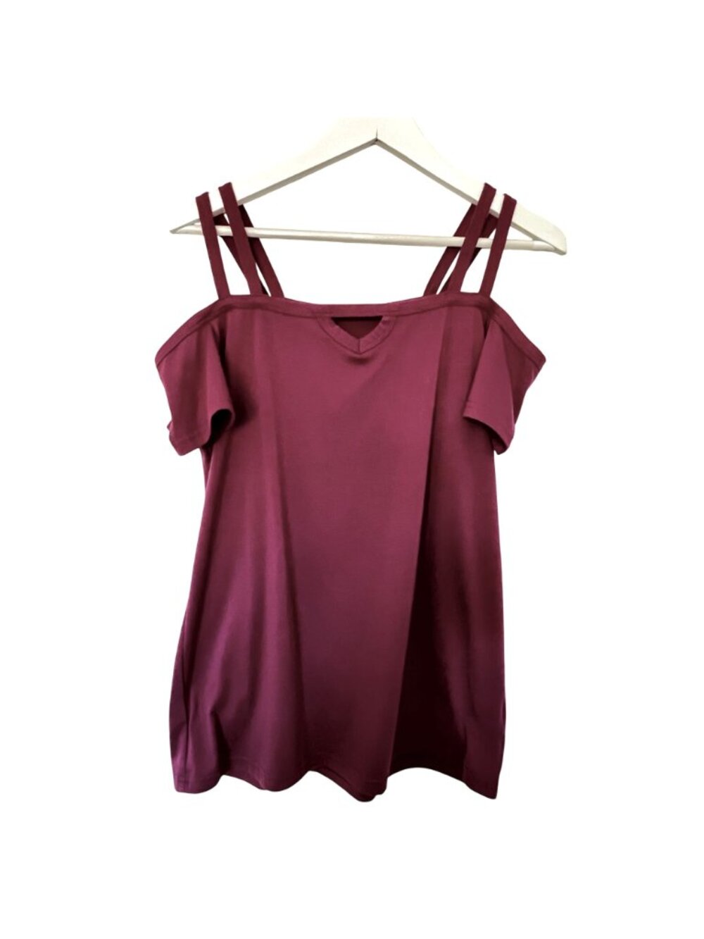 Cage Strap Womens Sz M Cold Shoulder Top Boho Soft Grunge Emo Whimisigoth Alt - Picture 2 of 6